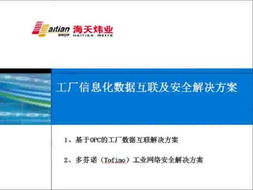 工廠信息化數據互聯(lián)與安全解決方案 網絡與信息安全軟件開發(fā)